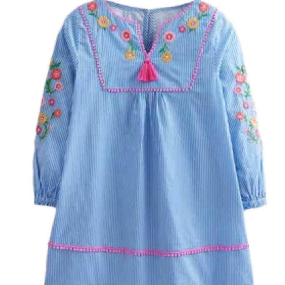 NWT Mini Boden Long Sleeve Embroidered Kaftan
